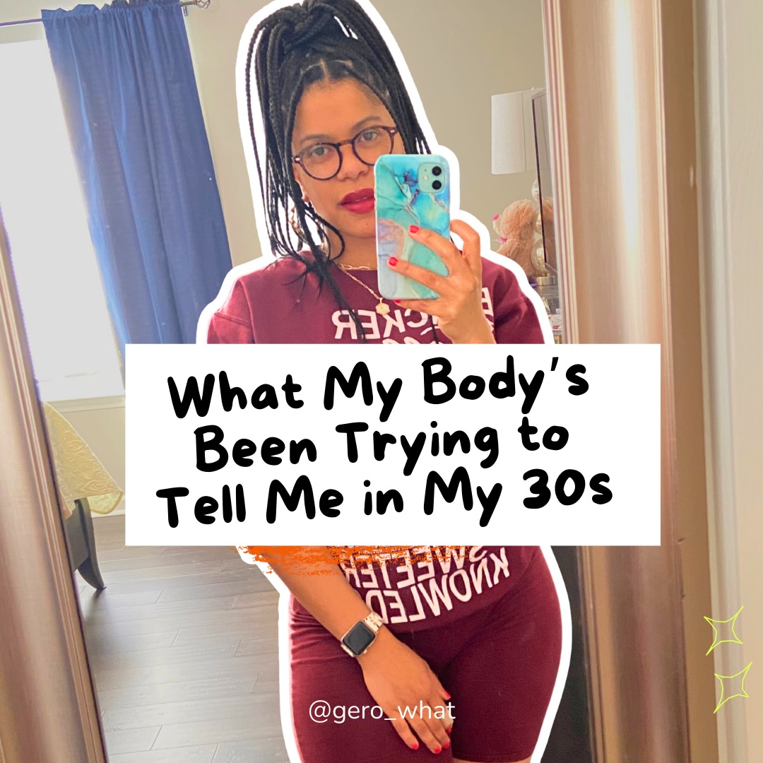 My 30s have taught me so much about my body. Not in scary ways, but in informative ones.
In ways that I can actually use to enhance my aging experience.
Lately, I’ve been needing rest, mental stimulation, space to enjoy the moment, and consistency.
Listening is part of aging well.
What are you learning about your body in this season?
