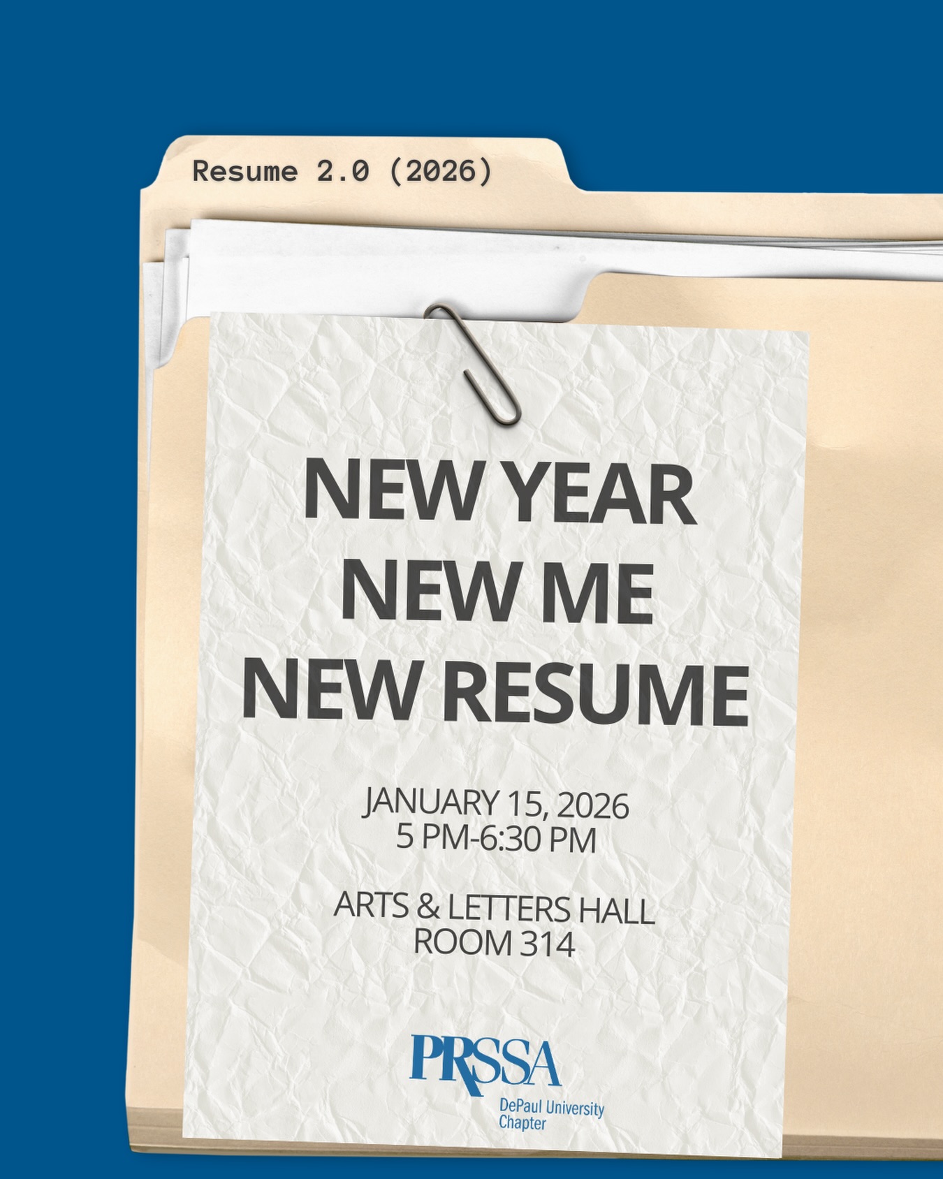 Ready to level up your career?
Join us for an evening of networking and hands-on résumé and LinkedIn support to help you prepare for upcoming job and internship opportunities this spring.
Open to all students! Come hang out, make connections, and take the next step in your career journey.
Thursday, January 15, 2026
Arts & Letters Hall, Room 314
2315 N Kenmore AVE
5 PM - 6:30 PM
RSVP link in bio.