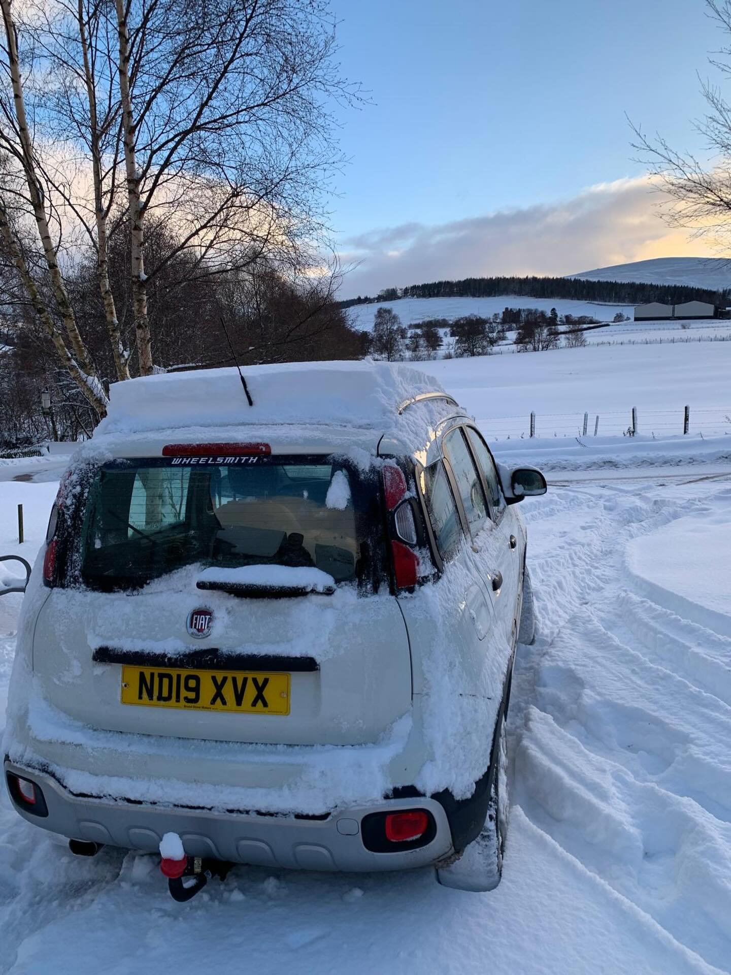 Away to pull a tractor out of a ditch #pandapower ❄️