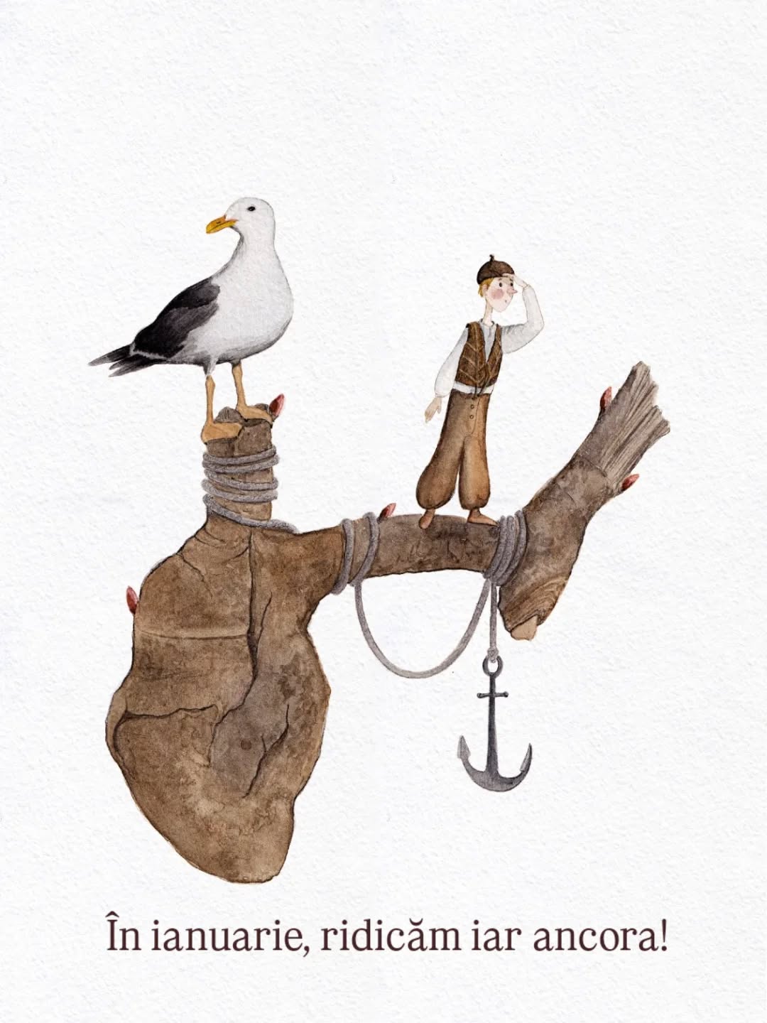 🤍 All aboard! În ianuarie, ridicăm iar ancora! Privim departe spre o nouă aventură.
Luna asta e despre curaj.
Așa că indiferent cât de mic sau ciufulit vă simțiți, după 2025, îndrăzniți să visați și să pășiți înainte!
Avem mare nevoie de curaj, căci 2026 se anunță a fi un an al schimbărilor.
Găsiți deja în shop inima de (p)om în două variante de calendar, unul clasic cu spira și unul mai fancy, în ediție limitată, pentru cei care doresc să păstreze și înrămeze ilustrațiile după ce și-au încheiat rolul de calendar.
Și bineînțeles, cele 12 ilustrații ca artprint, a4, semnat și numerotat.