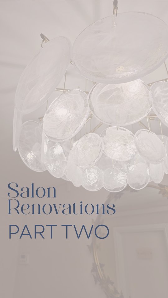 Salon Reno Diaries - Part 2 🔧🧰
The majority of the painting is done, there's new client seating, new lights in the hallway (which I am obsessed with 🤌).
It's all coming together 💫
(Wait until the end for Jakes valuable opinion)
#salondecor #saloninspo