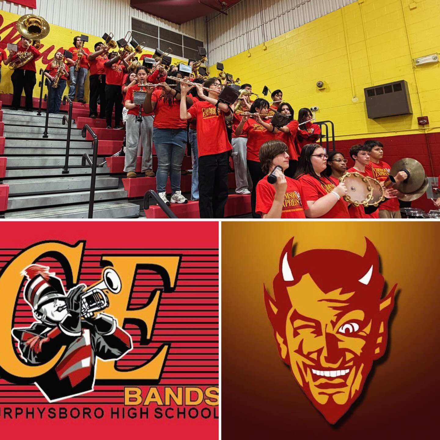 The CE Basketball Pep Band is ready to rock tonight's game against Mt. Vernon, our third game and first of the 2nd Semester! Students, call time is 5:30 PM and tip-off is 6:30 PM. Let's go Red Devil Basketball!