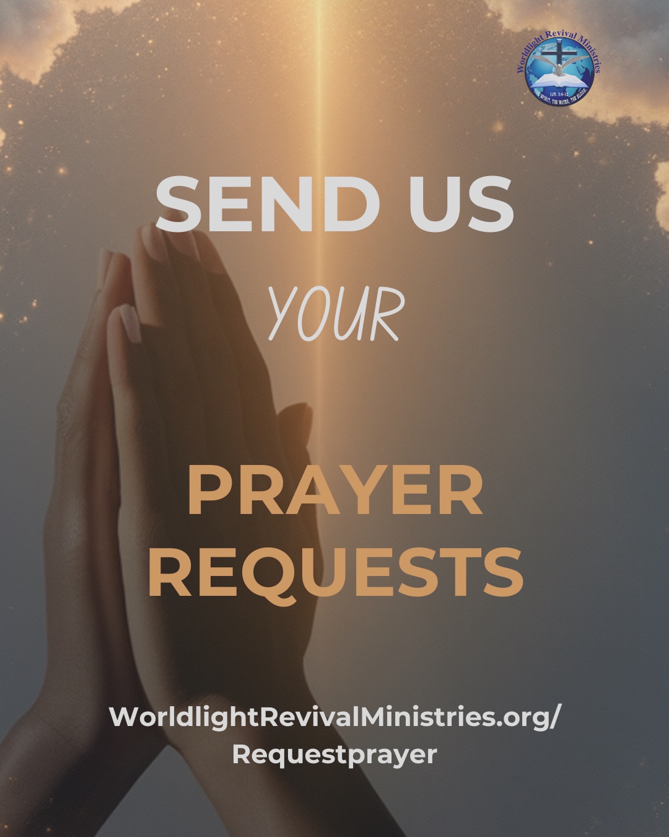 PLEASE SEND US YOUR PRAYER REQUESTS
“Pray, too, that we will be rescued from wicked and evil people, for not everyone is a believer.”
2 Thessalonians 3:2 NLT
🙏Prayer:
May the Lord keep you safe from the evil one.
Please send us your prayer request 👉
https://www.worldlightrevivalministries.org/requestprayer
Text or WhatsApp your request to
+1(872) 275-6684
God bless you