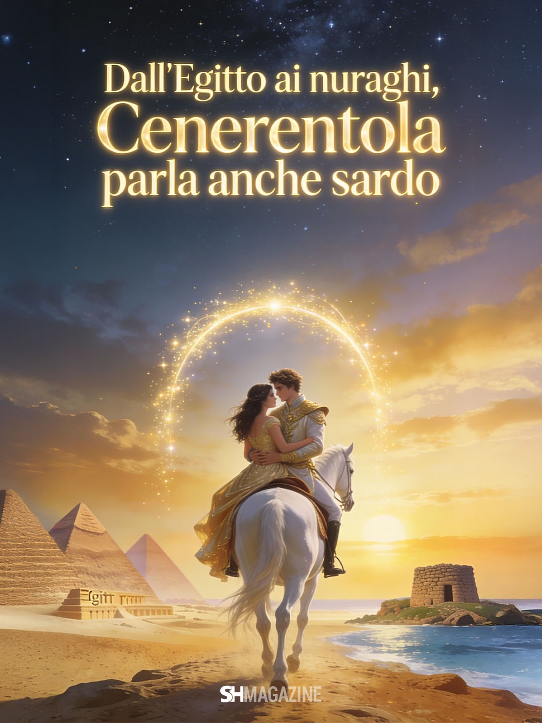 ✨ Cenerentola in Sardegna 🔥
Tra falò d’inverno e fiabe sussurrate accanto al fuoco, la magia della ragazza dal cuore puro rivive anche nell’Isola.
🏰 Molto prima del castello Disney, esisteva Rodopi: una fanciulla dell’Antico Egitto, destinata a diventare la prima “Cenerentola” della storia.
Dalle corti europee arriva in Sardegna, dove la fiaba trova nuove voci e nuovi nomi. E lì, tra montagne e mare, cambia per sempre volto.
🐦⬛🌾 Nel cuore del Campidano vive Maria Chisjnera, la più piccola di tre sorelle. Dalla gentilezza verso un uccello magico nascono noci, mandorle e prodigi. ✨
In ogni frutto, un incantesimo: abiti splendenti 👗, fate e servitori. E come nella fiaba, sarà una scarpetta 👠 a rivelare la verità.
👑 Il giovane che la sceglie non è un principe qualunque, ma l’uccello mediano, liberato dal suo incantesimo grazie a un gesto di bontà 💖.
Ogni versione di Cenerentola racconta la stessa verità: la gentilezza salva, e persino la sventura può diventare luce. 🌟
Dal mito egizio ai nuraghi, la fiaba di Cenerentola continua a vivere nei racconti di Sardegna.
🔗 Scopri la storia completa nell’articolo di Raffaella Piras su shmag.it ✨ Cenerentola in Sardegna 🔥
Tra falò d’inverno e fiabe sussurrate accanto al fuoco, la magia della ragazza dal cuore puro rivive anche nell’Isola.
🏰 Molto prima del castello Disney, esisteva Rodopi: una fanciulla dell’Antico Egitto, destinata a diventare la prima “Cenerentola” della storia.
Dalle corti europee arriva in Sardegna, dove la fiaba trova nuove voci e nuovi nomi. E lì, tra montagne e mare, cambia per sempre volto.
🐦⬛🌾 Nel cuore del Campidano vive Maria Chisjnera, la più piccola di tre sorelle. Dalla gentilezza verso un uccello magico nascono noci, mandorle e prodigi. ✨
In ogni frutto, un incantesimo: abiti splendenti 👗, fate e servitori. E come nella fiaba, sarà una scarpetta 👠 a rivelare la verità.
👑 Il giovane che la sceglie non è un principe qualunque, ma l’uccello mediano, liberato dal suo incantesimo grazie a un gesto di bontà 💖.
Ogni versione di Cenerentola racconta la stessa verità: la gentilezza salva, e persino la sventura può diventare luce. 🌟
Dal mito egizio ai nuraghi, la fiaba di Cenerentola continua a vivere nei racconti di Sardegna.
🔗 Scopri la storia completa nell’articolo di Raffaella Piras su shmag.it