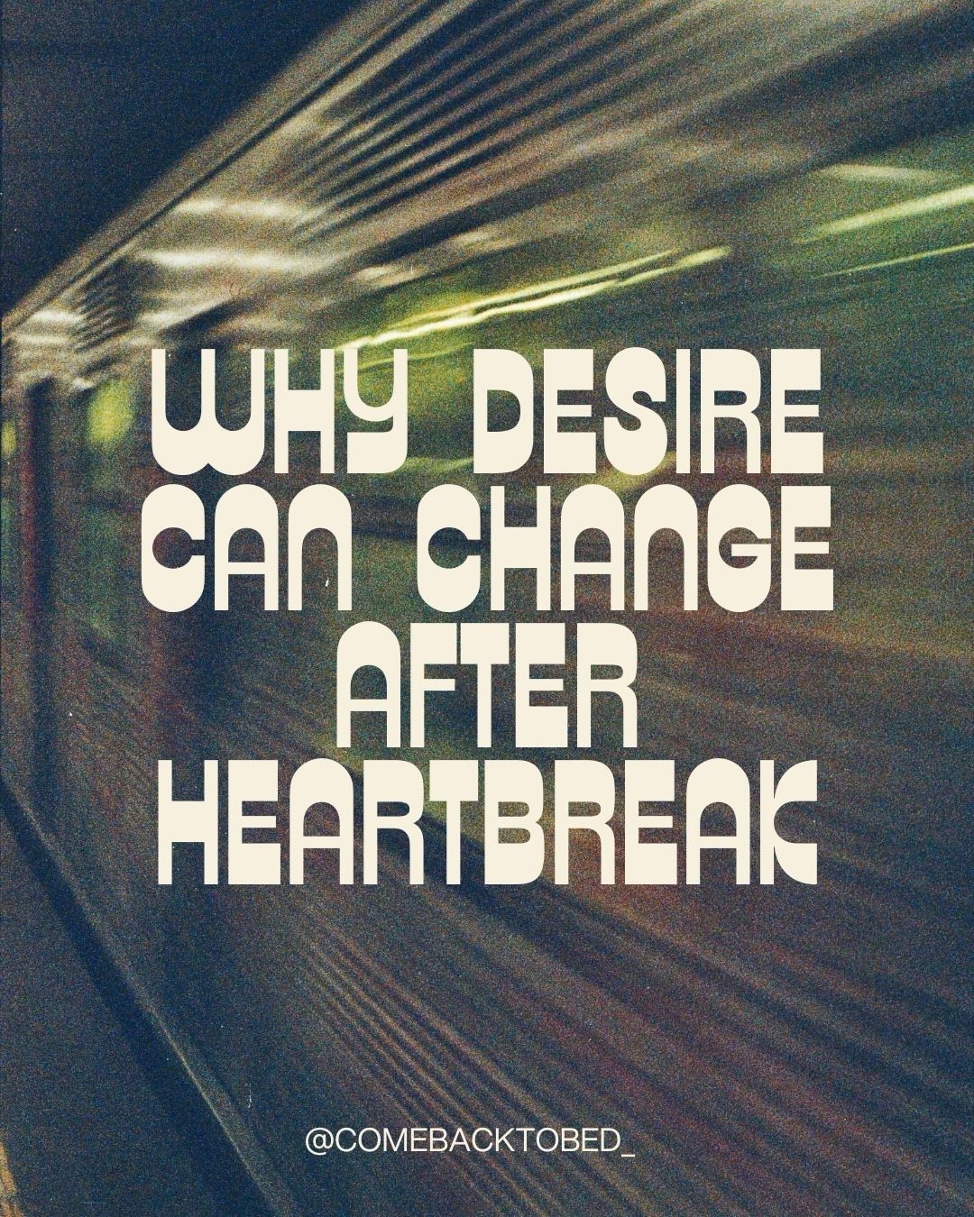 In a recent post about desire post-break-up, we looked at how desire can fluidly change in the aftermath of a relationship ending. Now here this is the why desire might change. Of course you’ll also find my most common saying when it comes to break-ups: let the pendulum swing baby ❤️🩹