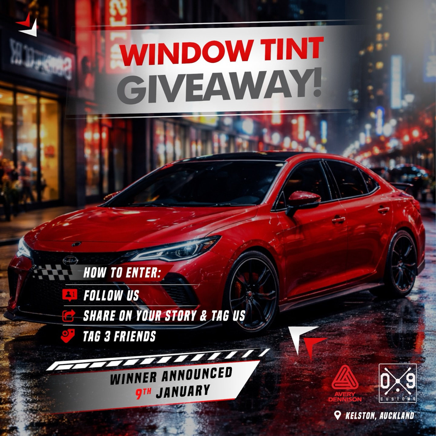 Win yourself a full car Window Tint!
Follow, Share, Comment to be in the draw.
Winner announced this Friday at 4pm.
Ready, Go! 🏁
#windowtint #giveaway