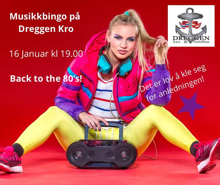 Velkommen til Musikkbingo på Dreggen Kro! 🕺🏼⭐️