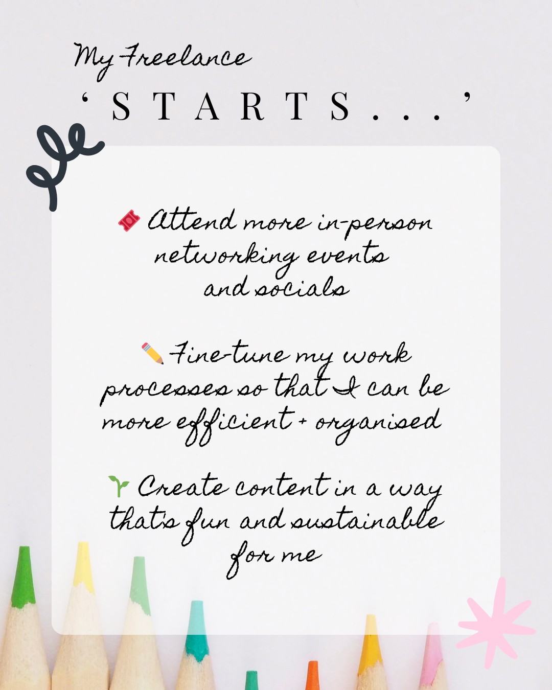 As I head into 2026, I’ve been taking stock of the habits that shape my work. Not just what I do, but how I show up as a freelance book designer.
Here’s what I’m starting, stopping, and continuing... ✍️
START
🟢 Attending more in-person networking events and socials
🟢 Fine-tuning my work processes so that I can be more efficient and organised
🟢 Creating content in a way that's fun and sustainable
STOP
🔴 Thinking of myself as "just a freelancer"
🔴 Lingering at my desk when I'm not being productive
🔴 Spiralling over the “what ifs” instead of leaning into "what could be"
CONTINUE
🕺 Reading business and design books that stretch my thinking
🕺 Choosing projects that spark joy and challenges me to grow
🕺 Working fully from the cloud (and loving the flexibility it brings)
I'm curious, what are you starting, stopping, or continuing as we move into a new year?
#startstopcontinue #2026habits #freelancelifestyle #newyearreflections #smallbiz