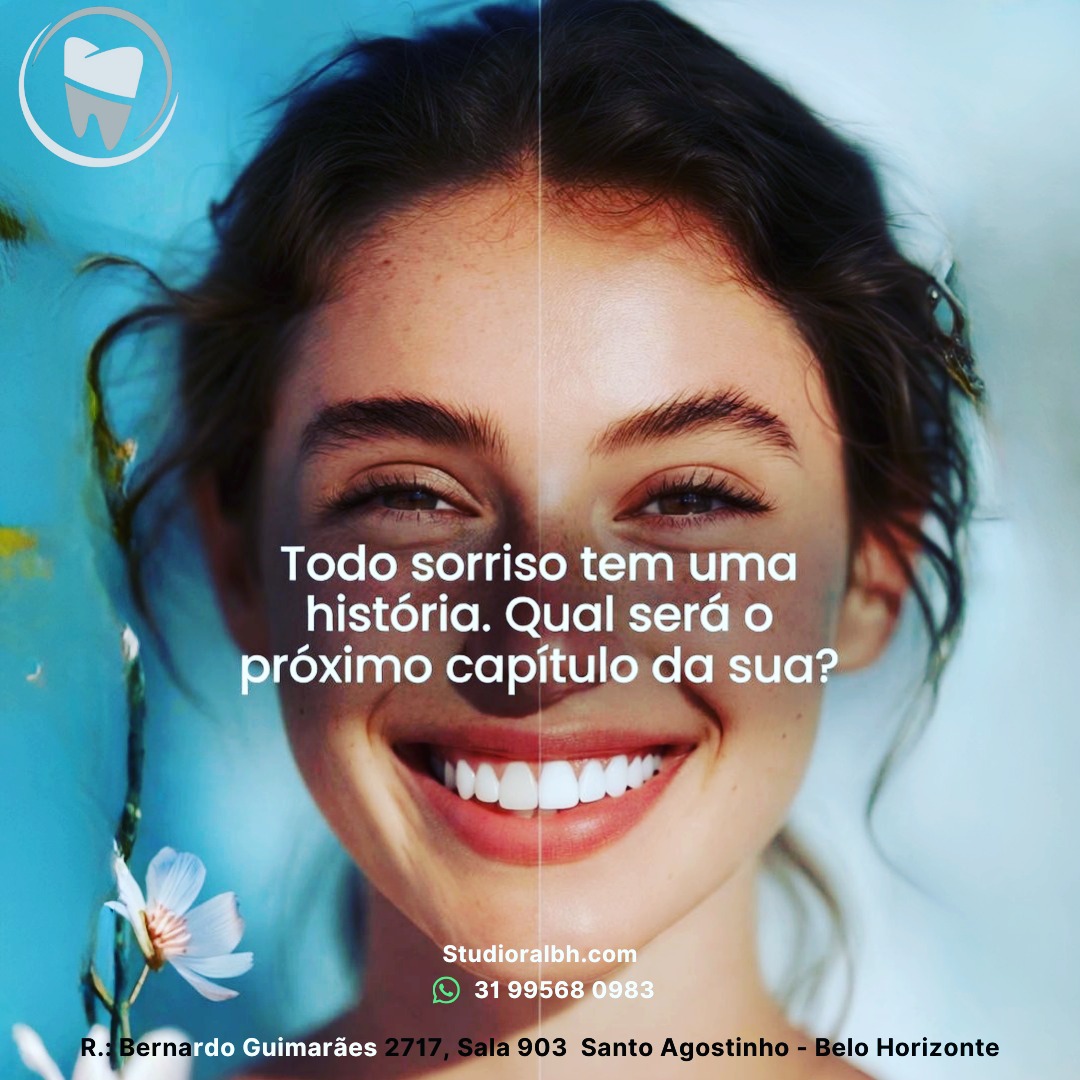 Aqui vai a versão ajustada da copy que você gostou, mantendo tudo igual e mudando apenas a segunda frase para ficar ainda mais impactante e fluida:
"Todo sorriso tem uma história. Qual será o próximo capítulo da sua? ✨😁
Venha escrever um novo capítulo com o sorriso dos seus sonhos! Agende sua consulta hoje.
📍 Rua Bernardo Guimarães 2717, sala 903 - Santo Agostinho, Belo Horizonte
📞 WhatsApp: (31) 99568 0983
🌐 studioralbh.com
#SorrisoPerfeito #Odontologia #DraWellvythaFreitas #BeloHorizonte #SantoAgostinho #StudioOral"
