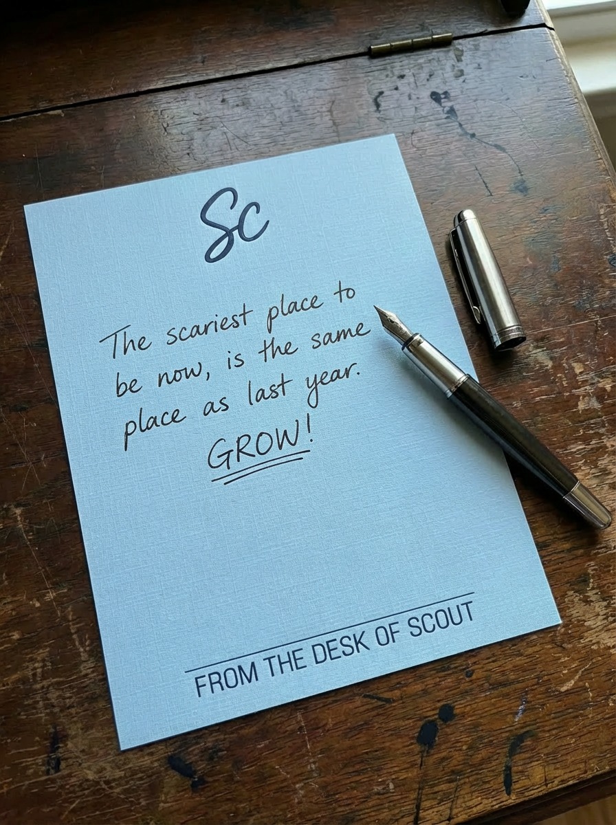 .
This year's New Year - New You resolution
GROW
— Scout 🐾
#scoutnotes