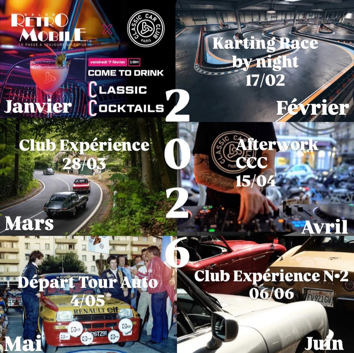 Rejoignez le Club et accédez au calendrier des événements ✨2026✨
🔥Tarif membership individuel à l’année : 500€ ttc
Toutes les infos sur www.classiccarclubparis.fr
-
Join the Club and access the ✨2026✨ events calendar!
🔥Annual individual membership: €500 (VAT included)
All the details at www.classiccarclubparis.fr