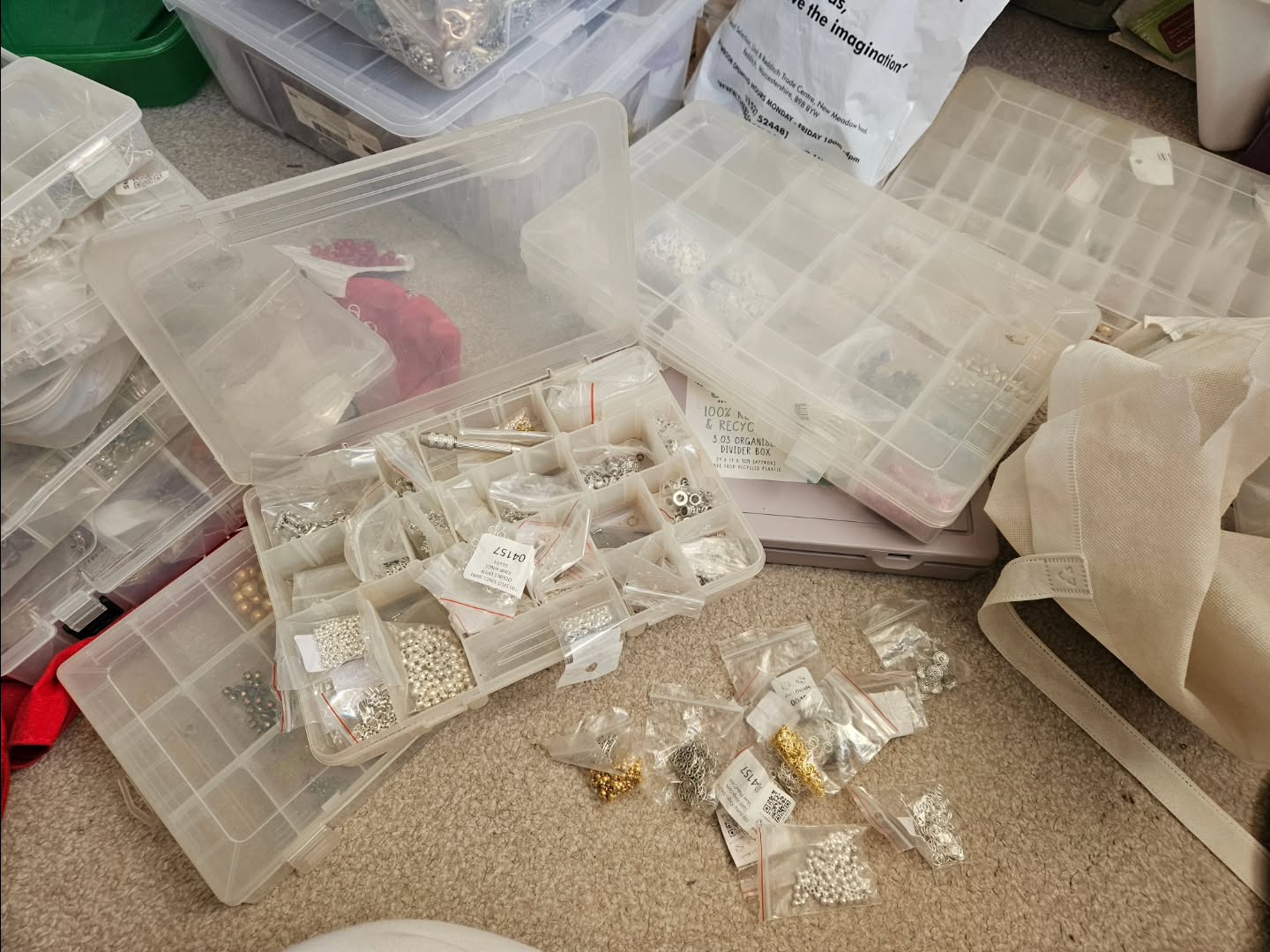 January is for bead box sorting .. I may be here a while! 😂😴