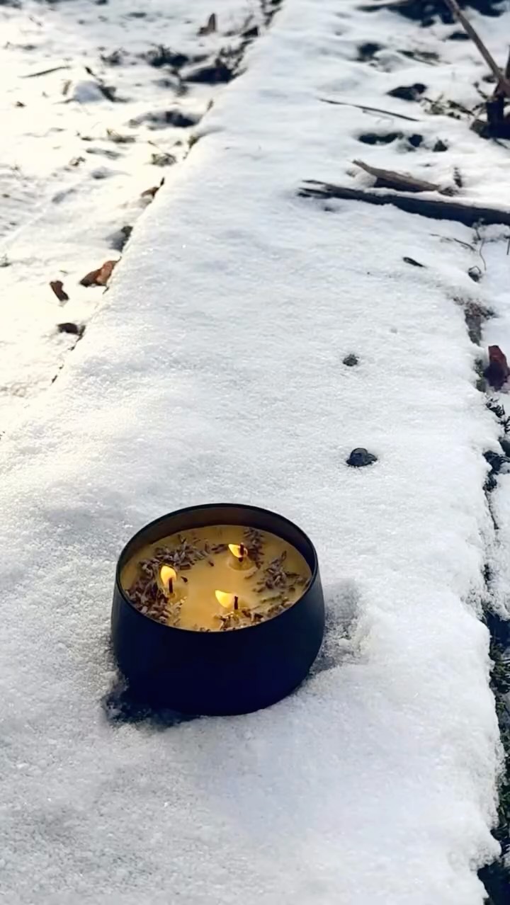 Born from nature 🌱
Glowing through winter. ☃️
A beeswax candle finding warmth in the snow. ❄️✨
Send dm to order yours 🤍
#beeswaxcandles #handmadewithlove #ayhanay #supportsmallbusiness #cozyvibes