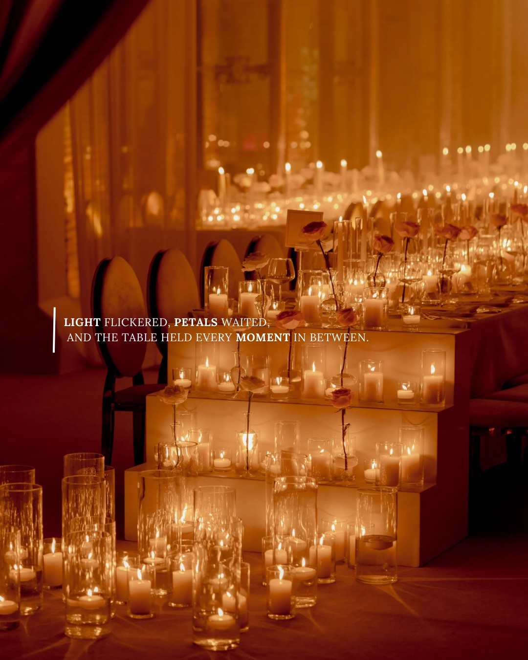 Timeless wedding planning by the Bosphorus.
Light flickered, petals waited,
and the table held every moment in between.