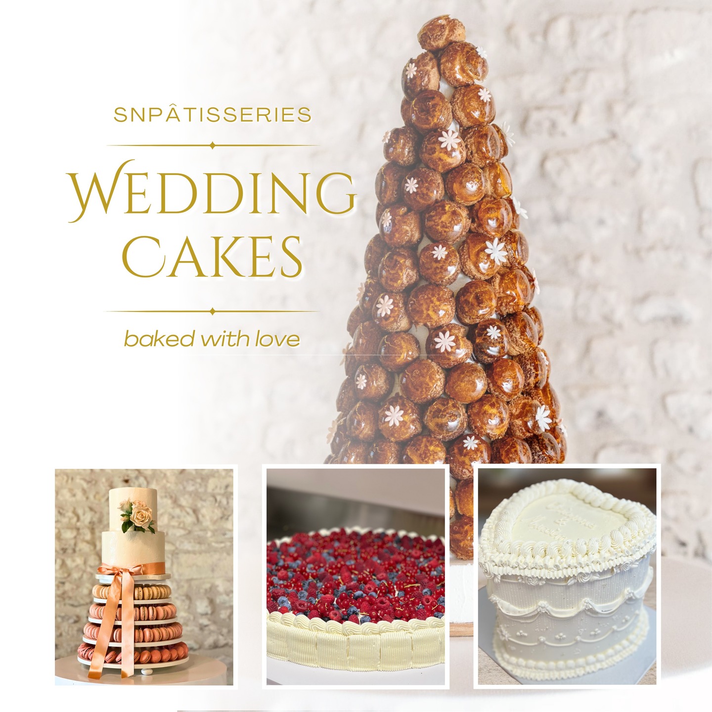 Parce qu’un jour unique mérite une création unique…
Je conçois pour vous des gâteaux sur mesure, aussi beaux que bons, en harmonie avec votre univers et votre histoire. Chaque création est une pièce d’émotion, réalisée avec soin, passion et des ingrédients de qualité.
Because a unique day deserves a unique creation…
I design bespoke cakes that are as beautiful as they are delicious — tailor-made to reflect your story and your wedding style. Each piece is crafted with love, care, and high-quality ingredients.
#handcrafted #madewithlove #cakeartist #weddingcake #celebrations #sweetmoments #patisserieartisanale #savoirfairefrancais #faitavecamour #creationsgourmandes #evenements #mariage #weddingcakefrance