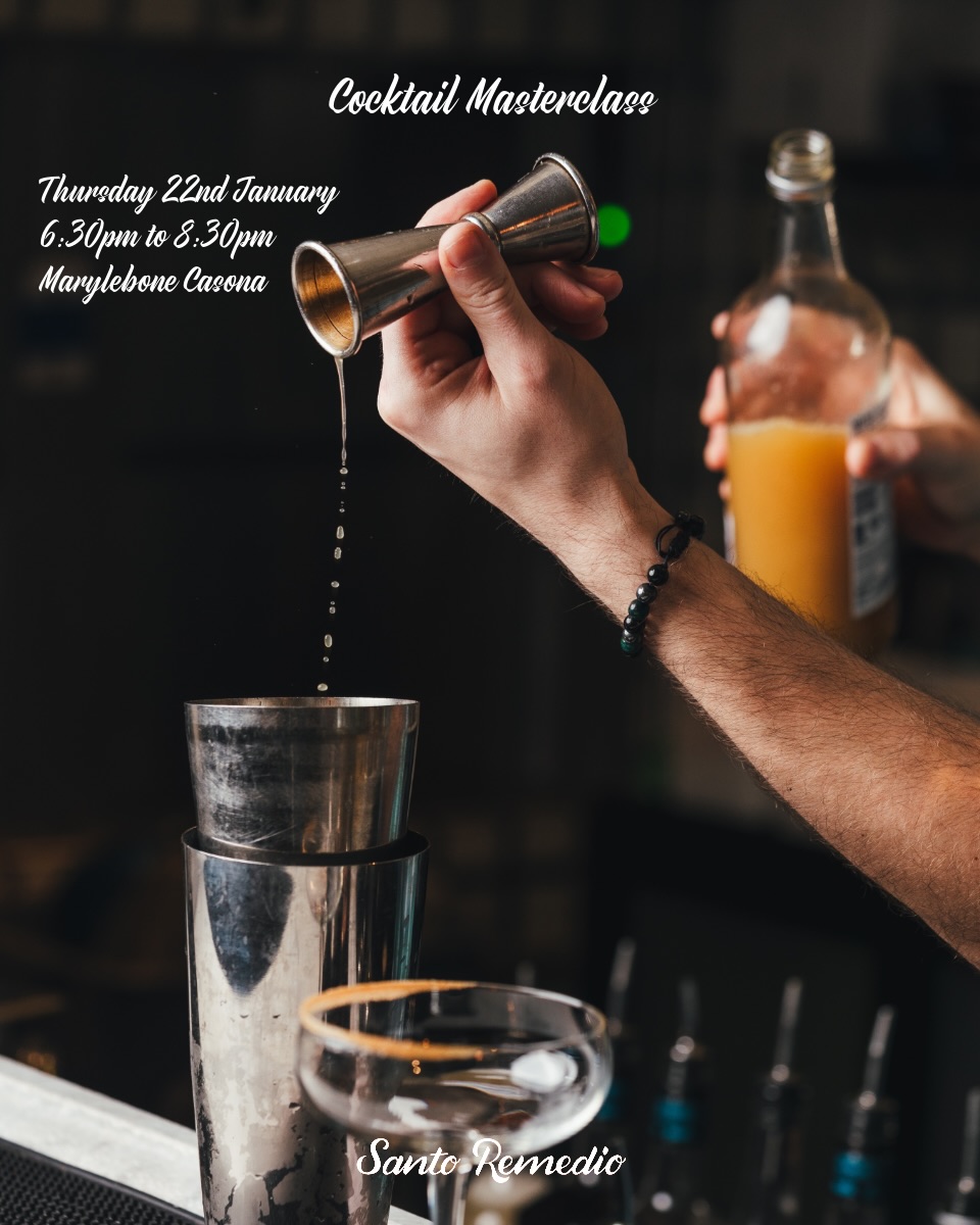 Welcome the new year with authentic Mexican flavours. What’s your resolution? Ours is more tacos, more tequila, and a not-to miss cocktail masterclass on Thursday 22nd January from 6:30pm to 8:30pm at Marylebone Casona.
Enjoy a guided journey on how to mix, shake and stir cocktails with Almave, Quarter Proof, Botivo, and Jump Ship beer, alongside a curated food menu.
Whether you’re embracing Dry January or simply exploring mindful drinking, this relaxed masterclass is the perfect way to kick off the year with intention.
Spaces are limited. Tickets available via the link in our bio.
#SantoRemedio #London #Marylebone #Mexican #Londonfood Masterclass