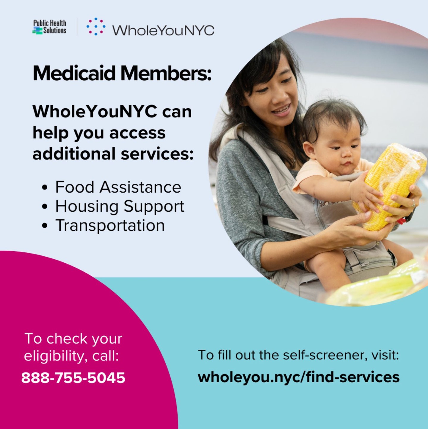 Do you live in Brooklyn, Queens, or Manhattan? As part of the @wearephsny WholeYouNYC network, we’re here to connect you to benefits you may already qualify for through Medicaid — like housing, food, and transportation. Self-screen
today: https://bit.ly/wynycfindservices