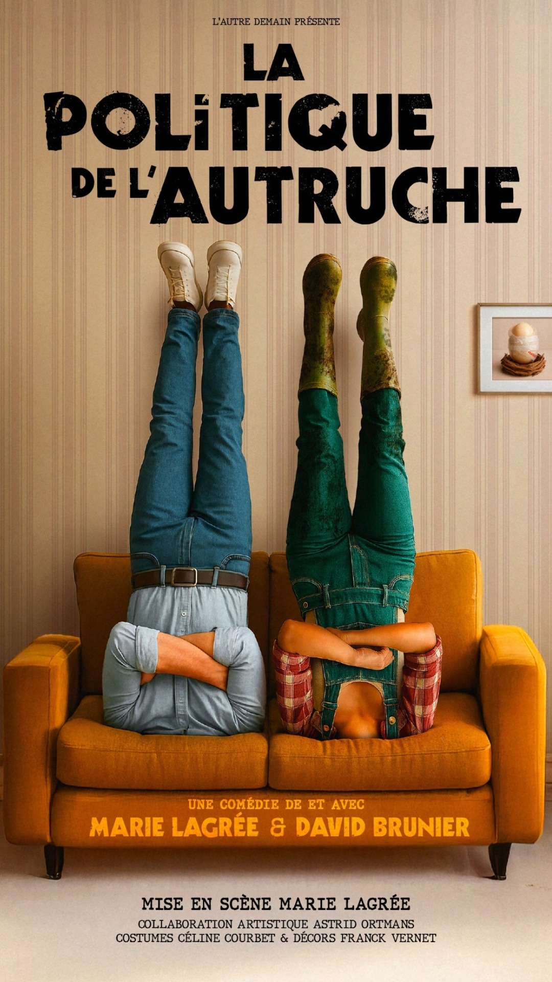 🎭La Politique de l'Autruche - Comédie
🗓️ Vendredi 16 & samedi 17 janvier à 21h
📍 L’Azile Théâtre & Concerts
Benjamin, parisien mais creusois d'origine, n'a qu'un objectif : reconquérir Gaëlle, son ex, en lui montrant à quel point il peut devenir l'homme parfait, sportif, moderne et même végétarien !
Mais son plan de reconquête est mis à mal avec l'arrivée de Céline qui débarque tout droit de la Creuse !
La cohabitation n'est pas sans risque sans compter que Céline a emmené dans ses bagages Casimir...
Une comédie hilarante entre le bobo parisien en mode reconquête amoureuse et la véto qui débarque de sa campagne, ce sont deux mondes qui s'entrechoquent...🎭
🎫 Réservez vite vos places – ça promet d’être un moment convivial et décalé à ne pas manquer.
Plus que quelques places disponibles, rendez-vous sur :
➡️https://www.lazile.org/billetterie
De et avec Marie Lagrée et David Brunier, Mise en scène Marie Lagrée
#comédie #theatre #lazile #larochelle