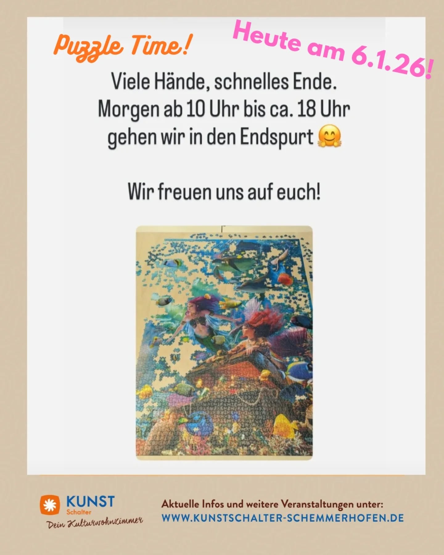 Diese Woche für euch im KUNSTschalter!:
