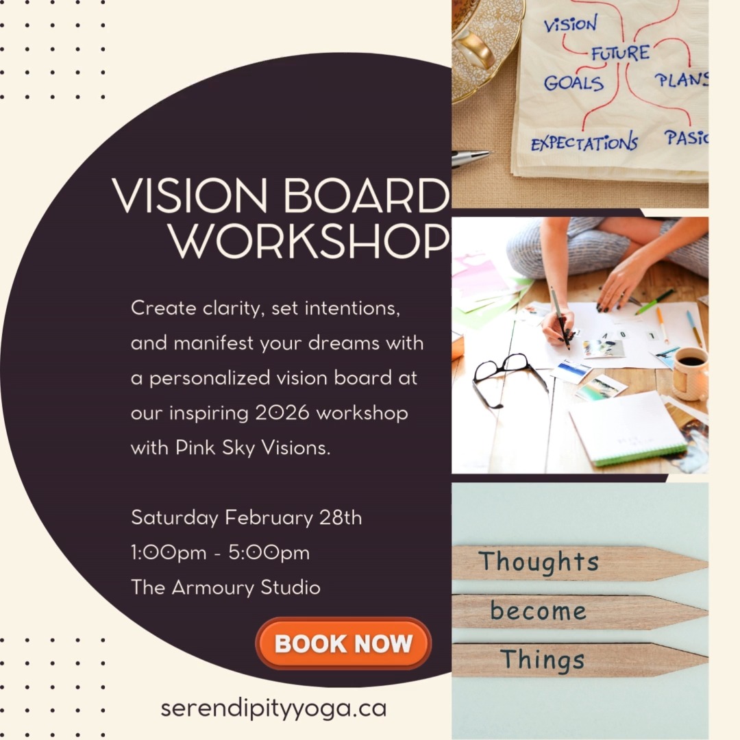 Design Your Future with Intention
Ready to step into your next chapter with clarity, confidence, and purpose?
Join Pink Sky Solutions for a transformational Vision Board Workshop designed to help you get crystal clear on what you want and create a powerful visual roadmap to get there.
Saturday February 28
1:00pm - 5:00pm
Serendipity Yoga | Picton (The Armoury)
In this inspiring, hands-on experience, you will:
• Learn the psychology and neuroscience behind why vision boards work
• Understand how manifestation truly happens (more science than magic)
• Clarify your goals, values, and intentions
• Be guided through visualization exercises
• Create your own personalized vision board
• Leave with a clear, actionable plan to bring your vision to life
Whether your focus is career, relationships, health, creativity, or personal fulfillment, this workshop supports alignment between your mindset, energy, and actions.
All materials provided.
No artistic experience required, just an open mind.
$90 per person
Spaces are limited to keep the experience personal and meaningful.
Your future is waiting. Let’s design it together.
#serendipityyoga
#yogapec
#healthymovementyourway
#visionboard2026