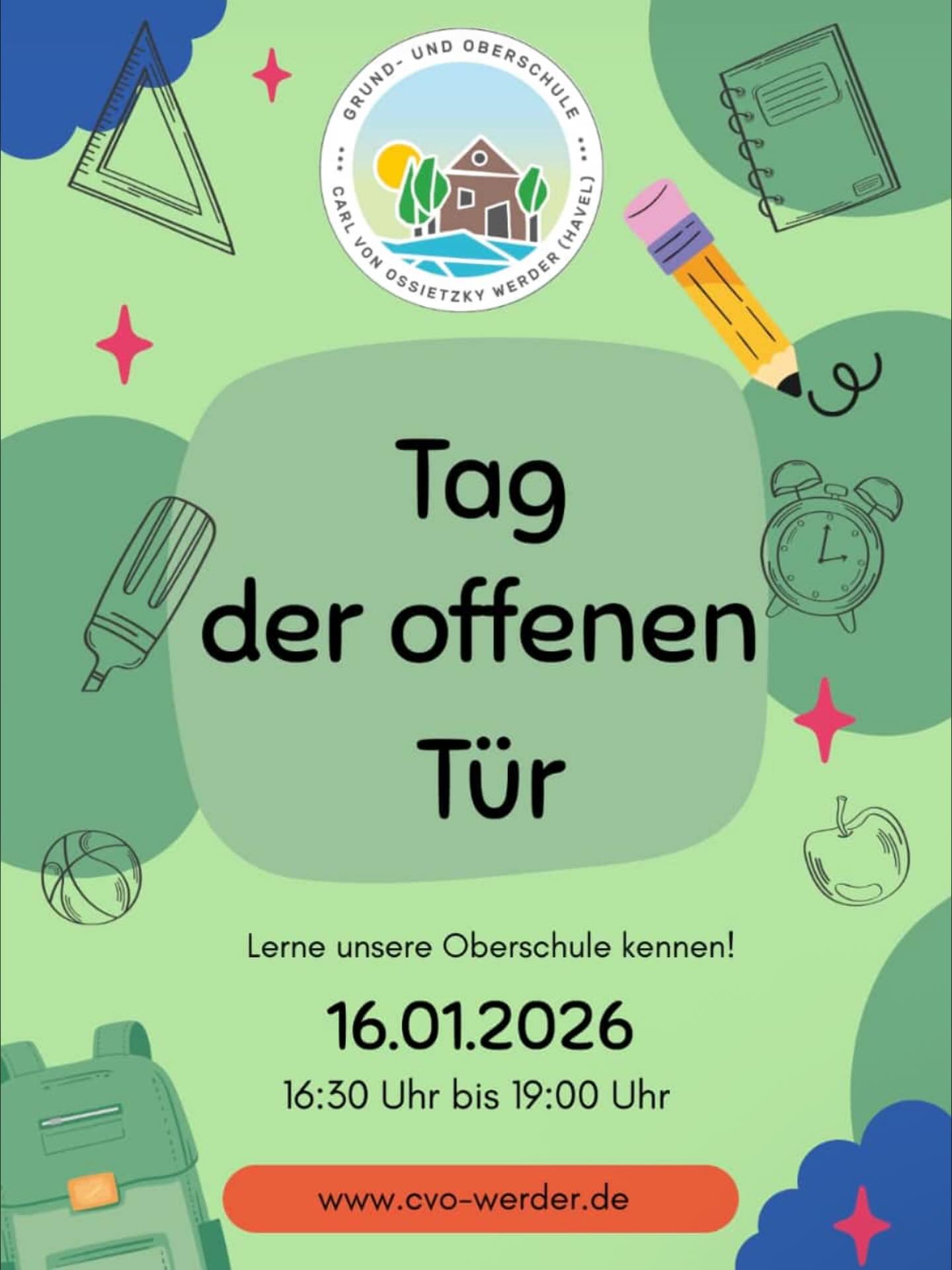 Komm zum Tag der offenen Tür. #cvowerder #werderhavel