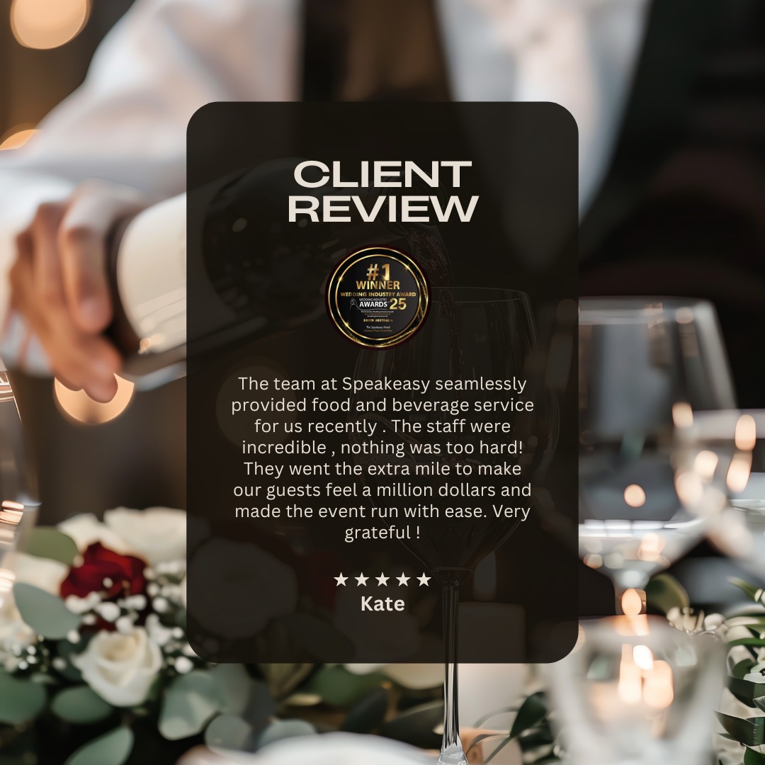 Thanks Kate for this awesome review and choosing the Speakeasy Hotel for your service.
We love making guests feel well and truly spoiled.
Planning and event, why not drop us an email at hello@thespeakeasyhotel.com and discover what magic we can create.
#mobilebar #mobilebartender #cocktails #beverageservice #corporatevents #weddings
@thespeakesyhotel.com