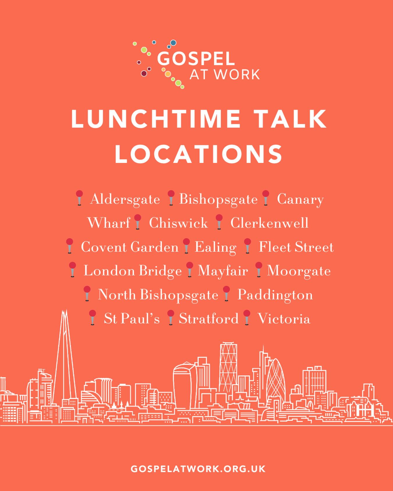 Lunchtime Bible talks happen all over central London, visit our website for details of your nearest: gospelatwork.org.uk/map
#lunchbreak #christianity #gospelatwork #london