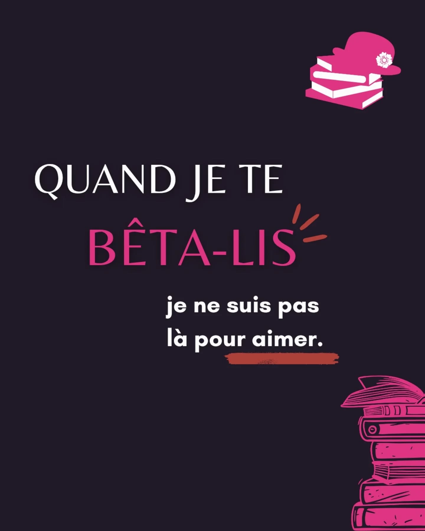 Faire une bêta-lecture c'est pas comme lire pour le plaisir, je ne lis pas pour aimer et me divertir.
Je lis pour faire avancer le texte !
#écrire #écriture #betalecture
