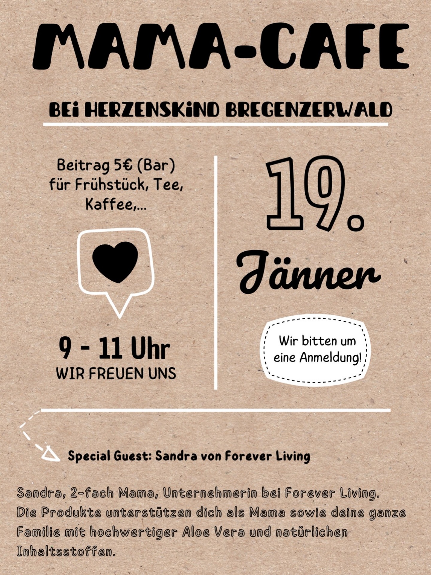 Endlich wieder Mama-Cafe🤍
Ein gemütlicher Vormittag zum Austauschen, Genießen & Wohlfühlen.
☕️🫖 Frühstück, Kaffee & Tee
🗓 19. Jänner
⏰ 9 - 11 Uhr
💶 5 € Beitrag (bar)
📍 Herzenskind Bregenzerwald
👶 mit Baby & Kind herzlich willkommen
🌿 Special Guest: Sandra von Forever Living
2-fach Mama & Unternehmerin. Sie stellt Produkte mit hochwertiger Aloe Vera & natürlichen Inhaltsstoffen für Mama & Familie vor.
👉 Bitte um Anmeldung
Wir freuen uns riesig auf euch! 💛
#mamacafe #mama #baby #metime #frühstück #breakfast #stillcafe #herzenskindbregenzerwald