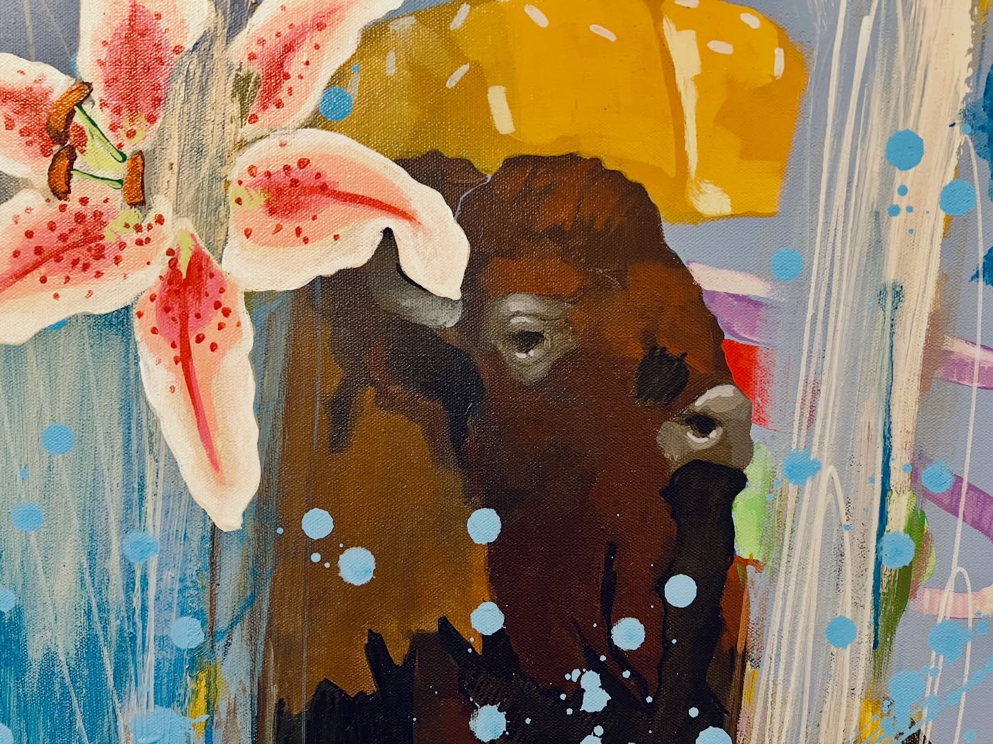 Get up close and personal with the things you love in 2026❤️. We can sustain each other. Visit us today (Jan 2) 10am to 5pm or Sat-Sun 11am - 5pm to see “Unapologetically Indigenous” by @frankbuffalohyde and “Ante Up” by @matumbi_studio