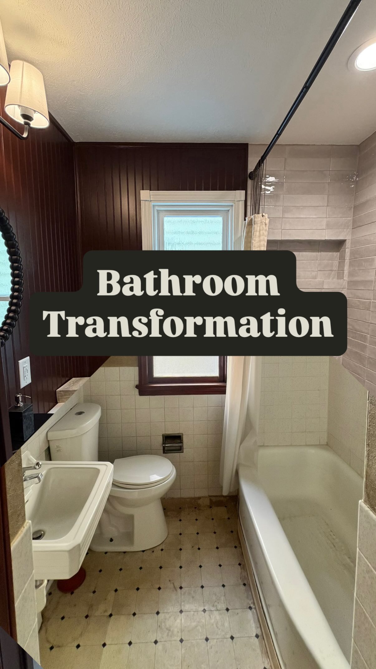 Before and after of the Garfield Heights first floor bath!! Took this baby down to the studs