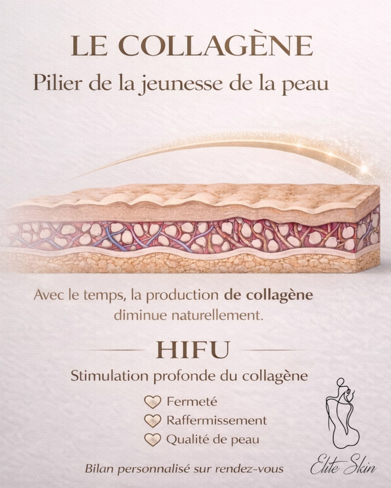 Le collagène est le pilier de la jeunesse de la peau🤍
Avec le temps, sa production diminue naturellement.
La peau perd en fermeté, en tonicité et en qualité.
La technologie HIFU ⚡️permet de stimuler le collagène en profondeur,
sans chirurgie, pour améliorer durablement la qualité de la peau.
✨ Fermeté
✨ Raffermissement
✨ Peau visiblement plus tonique
Chaque peau est unique✨
👉 Bilan personnalisé sur rendez-vous.
📍 Elite Skin 12 rue du Hainaut cambrai 59400
www.eliteskincambrai.fr
#cambrai#soinantiage#collagene#raffermissant#selfcare