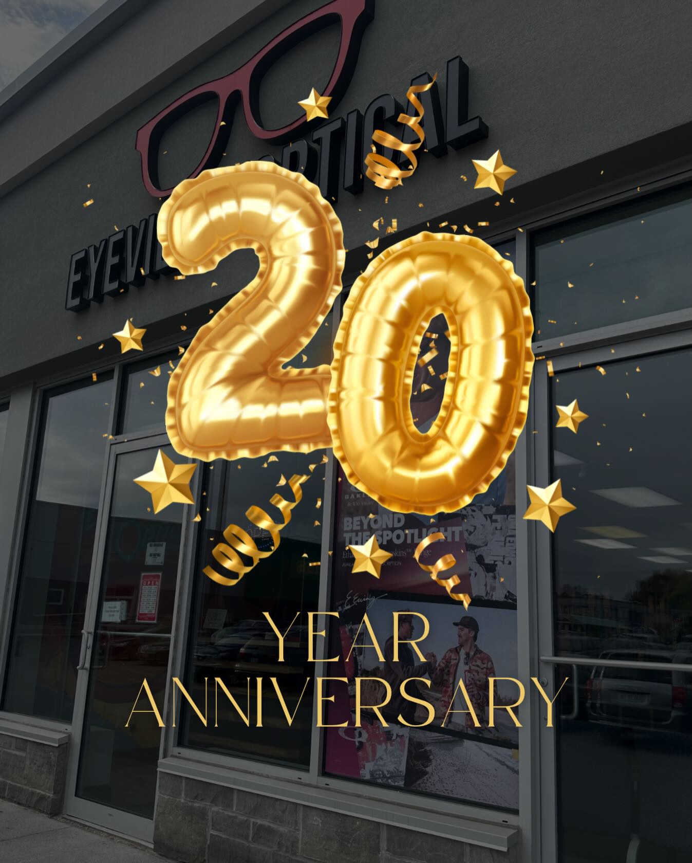 We’re celebrating 20 years of Eyeview Optical 🎉👓
To our clients, friends, community, and amazing partners — thank you for being part of the journey. So many memories, so much support, and so many great frames along the way. Here’s to 20 years and counting! ✨