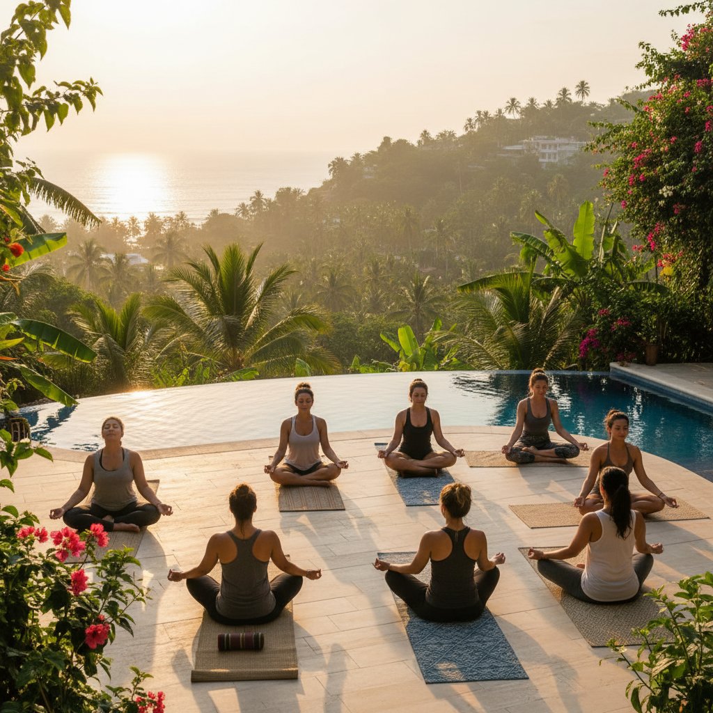 Golden hour. Transformation begins with a pause.
Imagine yourself surrounded by lush tropical blooms, the sun warming your skin as a gentle breeze carries away the weight of daily stress. Here, every breath feels lighter, every moment more spacious, as you move and meditate alongside a small, welcoming community.
This isn’t just a getaway. It’s a return to yourself, guided by ancient wisdom and modern care. Unplug, reconnect, and rediscover the joy of simply being.
Ready to experience a retreat that goes deeper? Limited spots for Sayulita 2026 are open now. Book your journey at www.wellness-travel.net/sayulita-retreat 🌿