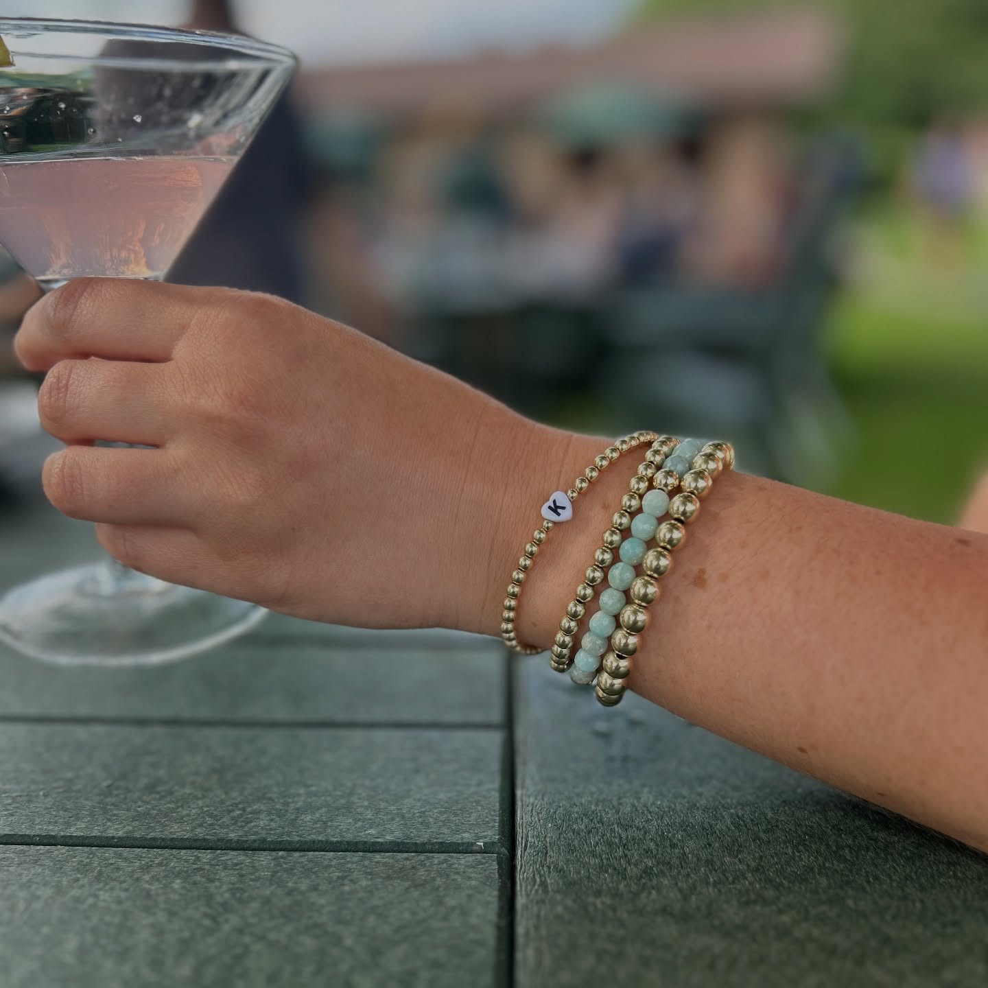 Not sure this beauty ever landed in the feed 📸 & it’s making me miss summer cosmos on the lawn!
14k gold initial bracelet + Trinity semiprecious bracelet in amazonite + plain Jane 14k bracelets in both 5mm & 7mm + 🍸
Order your personal piece at kayliedawn.com or stock your store with wholesale prices at faire.com/direct/kayliedawn ✨
Woman-owned | Stackable bracelets | Handmade jewelry