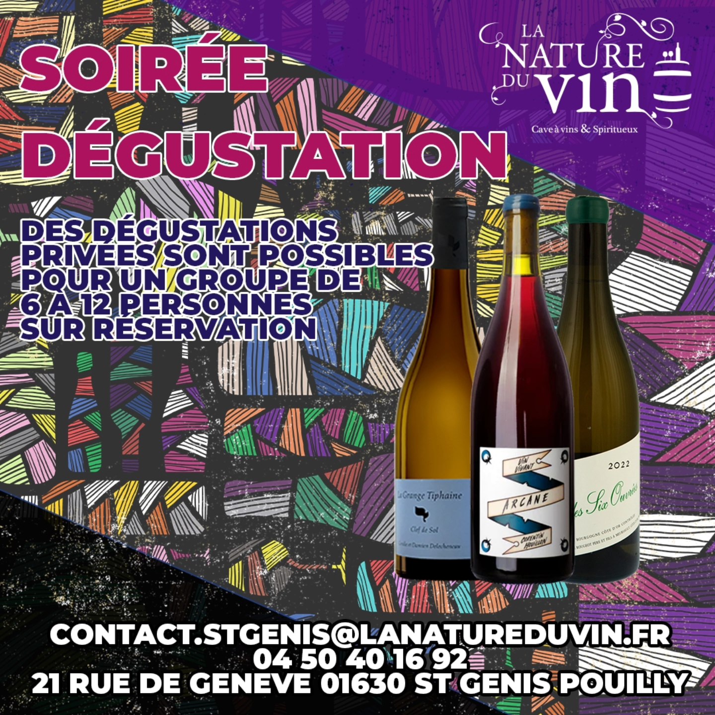 Afterwork, EVF/EVG, anniversaire ou juste le plaisir d'une soirée dégustation entre ami.e.s !!
Contactez moi si vous souhaitez organiser une dégustation privée à la cave 🍇🥂🍷
Par mail : contact.stgenis@lanatureduvin.fr
Par téléphone : 04 50 40 16 92
Mais le mieux reste la rencontre, venez en discuter à la cave.
Groupe de 6 à 12 personnes.
Budget et thématique à définir, règlement de 50% à la réservation.
#saintgenispouilly #paysgessien
#ferneyvoltaire #thoiry #divonnelesbains
#meyrin #geneve #paysdegex
#winetasting #winelovers #degustation #vinbio #vinnature