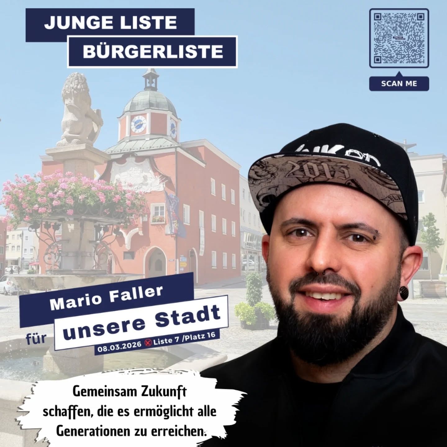 Gemeinsam Zukunft schaffen, die es ermöglicht alle Generationen zu erreichen.
🌟 Mario Faller setzt sich ein, dass Pfarrkirchen zukunftsfähig und generationsübergreifend stark bleibt.
Lerne unsere Stadtratskandidat*innen kennen! Auf unserer Homepage www.jl-bl.de gibt es alle Infos zu unseren Zielen und Visionen – und alle Termine, bei denen du direkt ins Gespräch kommen kannst. Dein Kontakt zählt!
#kommunalwahl2026 #stadtrat2026 #pfarrkirchen #GemeinsamFürEinLebendigesPfarrkirchen
