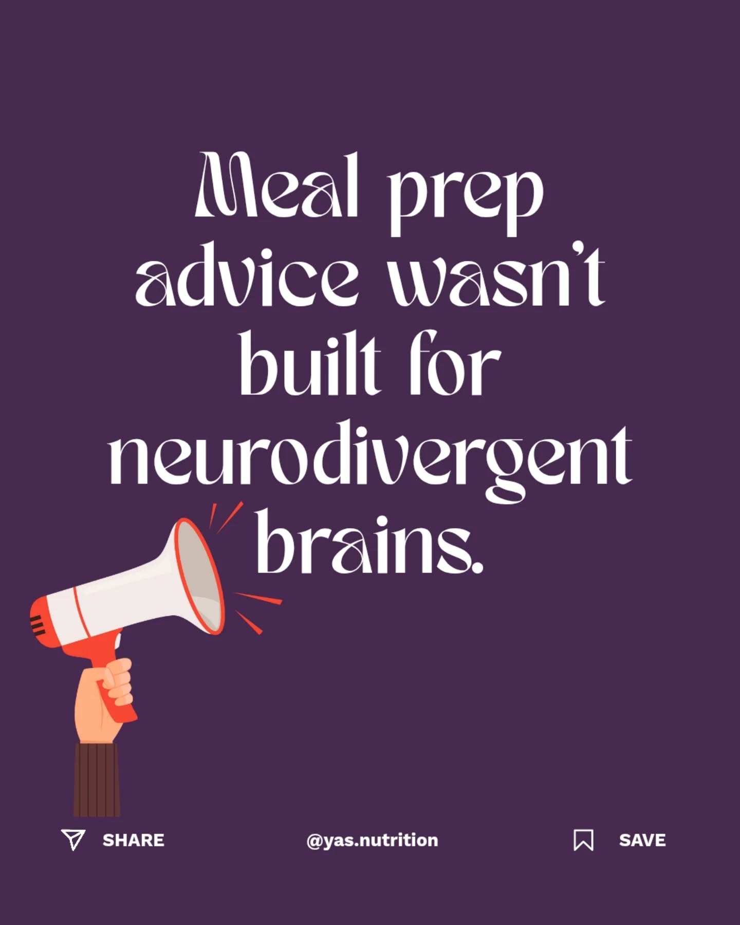 Meal prep works for some people, but it wasn’t designed with neurodivergent brains in mind.
If you’re hungry but still struggling to eat, this is often about executive function and decision fatigue, not a lack of effort or care.
Neurodivergent intuitive eating needs accessibility, not perfection.