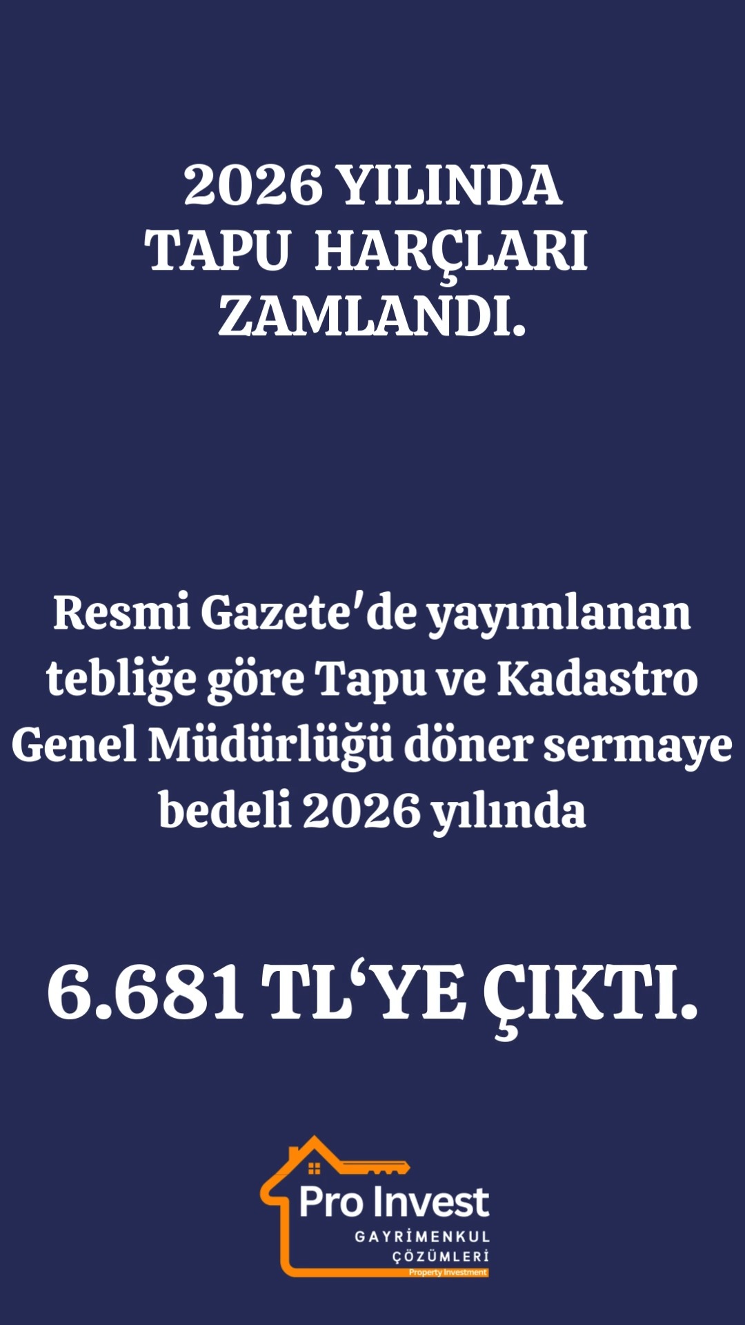 2026 yılında Tapu Harçları zamlandı.
.
Gayrimenkul satışında harç tutarı nasıl mı hesaplanır? Beyan edilen satış bedelinin %4'üne ilave olarak döner sermaye bedeli de tapu harcı olarak ödenmektedir. İpotekli satışlarda ise döner sermaye bedeli 2 adet olarak çıkmaktadır.
#emlak #tapu #vergi #ödeme #banka