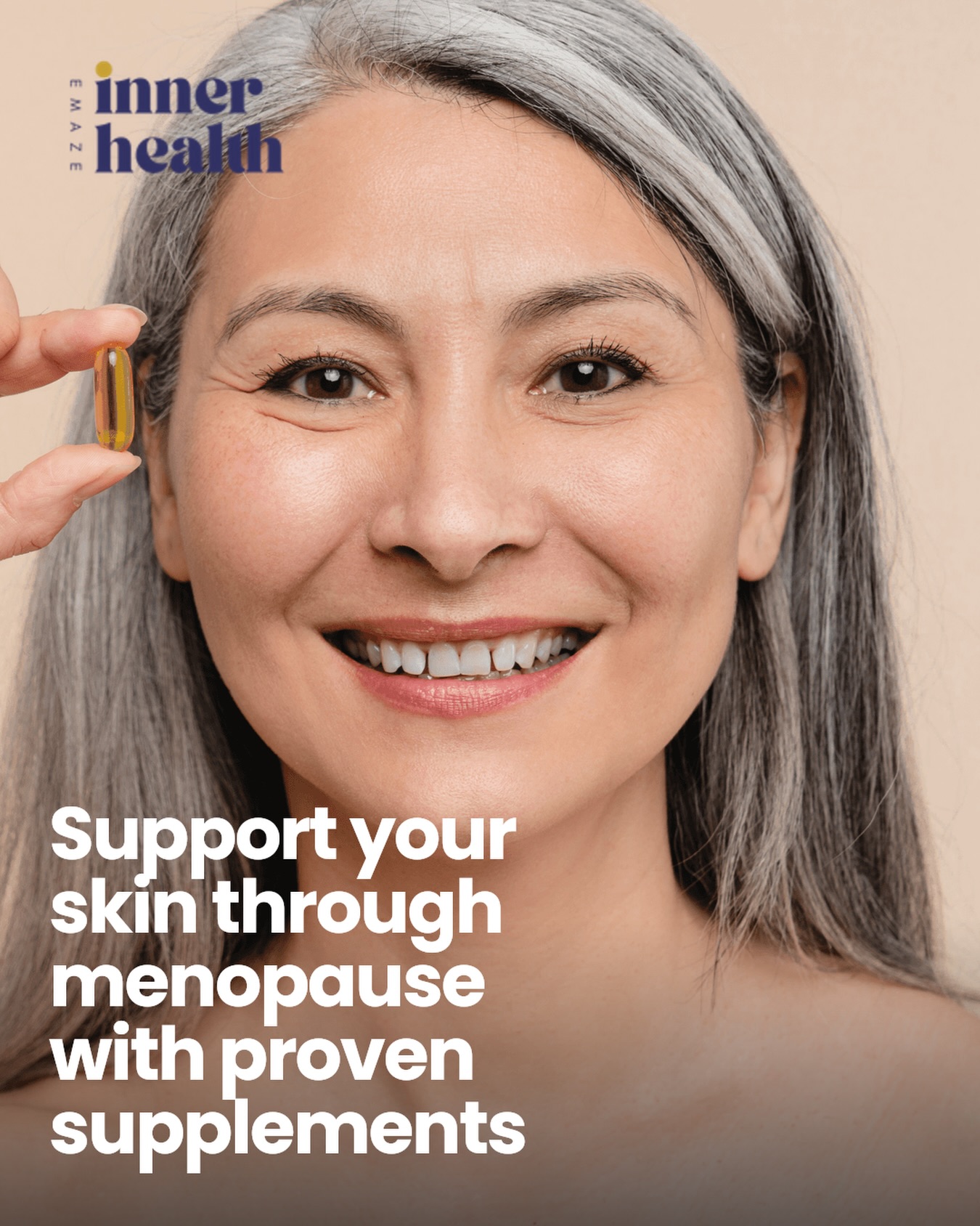 Balances hormones, supports mood, sleep, and energy during hormonal change.
Helps ease brain fog, fatigue, and stress while supporting overall wellbeing from within.