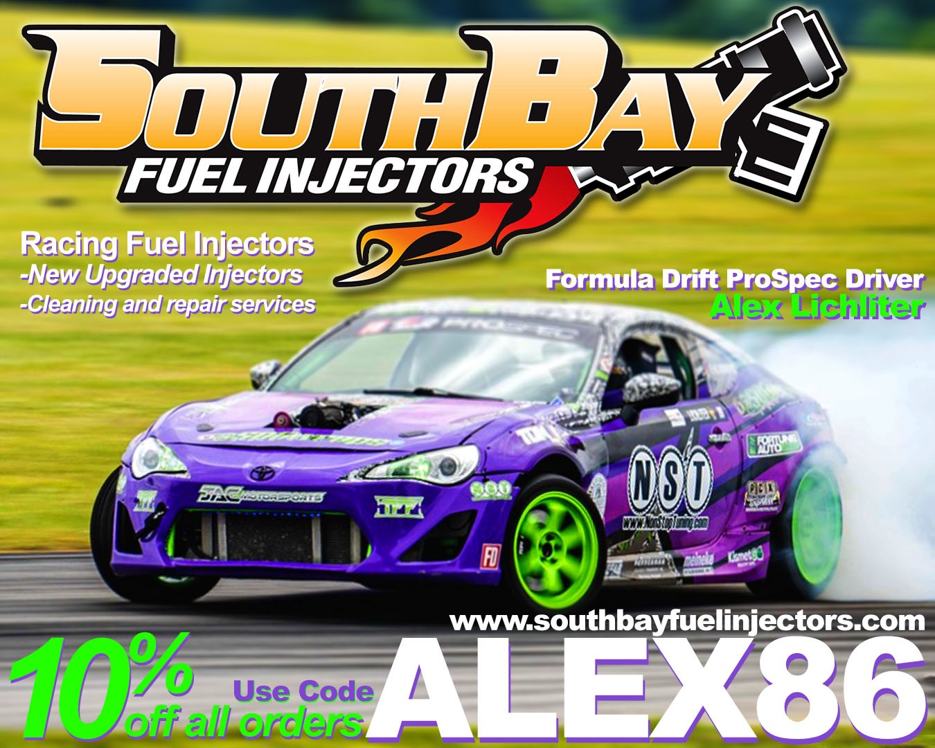 Need some new injectors this off season? Use my discount code for the best pricing on injectors for your new build💜💚 @southbayfuelinjectors