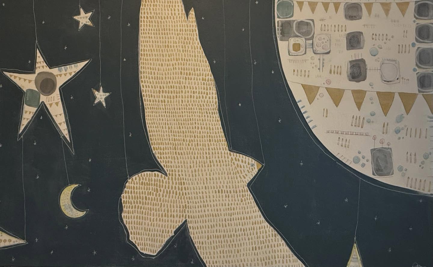 NEW WORK
•
Taos Dreams
30x48
Mixed Media
2026
FOR SALE @fortworksart
I have a love–hate relationship with Taos.
It holds some of the most fragile, tender seasons of my life—quiet, heavy, beautiful all at once. And still, I dream about it. About what it would feel like to live there again.
Taos carries a creative, almost dark pull for me… but it’s also where I feel the most alive. Maybe only an artist understands that kind of tug-of-war—the place that cracks you open and calls you back anyway.
New Mexico has a way of whispering one day.
This painting speaks for itself. 🤍
This is also the final painting that will appear in my upcoming exhibition FRAGMENTS OF MEMORY at @fortworksart Jan 23-Mar 21 🦅