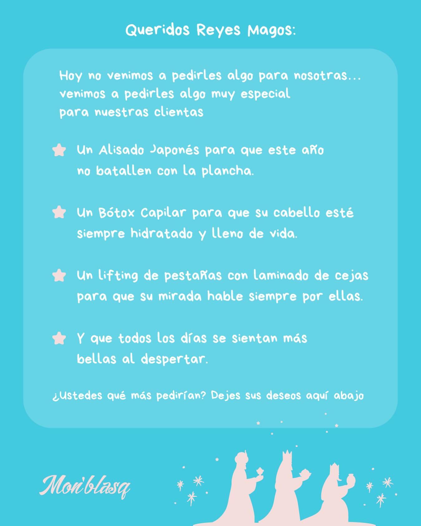 Esta fue nuestra forma de empezar el año:
pensando en ustedes 🩵
Nuestra carta a los Reyes fue escrita con intención para que este año se sienta más ligero y bonito ✨
Agenden su cita por DM o vía WhatsApp +52 1 55 5688 0275 📱
#tubellezatefortalece
.
.
.
.
.
#salondebelleza #estilistasprofesionales #nailcare
#nailart