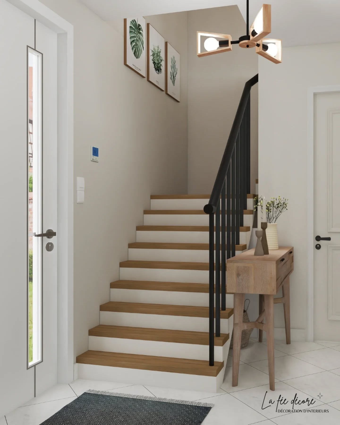 ✅ Créer une entrée fonctionnelle, apaisante et bien définie, même ouverte sur la pièce de vie ✨
Aujourd’hui, je te partage le projet de Sylvie, infirmière, qui vit à Voreppe avec son mari.
Son besoin était clair : repenser son entrée ouverte, lui donner une vraie identité, intégrer des rangements pratiques et créer un coin bureau discret, sans alourdir l’espace ni perdre en luminosité.
L’enjeu du projet était de structurer cet espace du quotidien, souvent traversé mais rarement pensé, pour en faire un lieu accueillant, fluide et agréable à vivre.
Dans ce projet 3D, chaque choix a été guidé par cette intention :
▪️ définir l’entrée sans la cloisonner
▪️ optimiser les rangements (manteaux, chaussures, vaisselle, papiers…)
▪️ intégrer un coin bureau minimaliste et bien délimité
▪️ créer une ambiance naturelle, douce et scandinave
Concrètement, le projet propose :
▪️ une banquette avec rangement sous la fenêtre, à la fois pratique et cosy
▪️ un grand meuble de rangement intégré, habillé de bois clair et façades en vert sauge
▪️ une palette apaisante mêlant gris galet, blanc lin chaud, vert sauge et touches de noir
▪️ des matières naturelles pour réchauffer l’espace
▪️ une délimitation subtile entre l’entrée, le bureau et la pièce de vie, sans cloisonner
Résultat :
✨ une entrée structurée et accueillante
✨ un espace fluide qui facilite le quotidien
✨ un lieu qui apaise dès qu’on passe la porte
👉 Fais défiler pour découvrir les visuels 3D.
Dis-moi en commentaire :
est-ce que ton entrée est aujourd’hui pensée comme un vrai espace ou plutôt comme une zone de passage ?
☑️ Formule Métamorphose + options ambiance et sur mesure
#décorationintérieure #entrée #coinbureau #avantapresdeco #voreppe