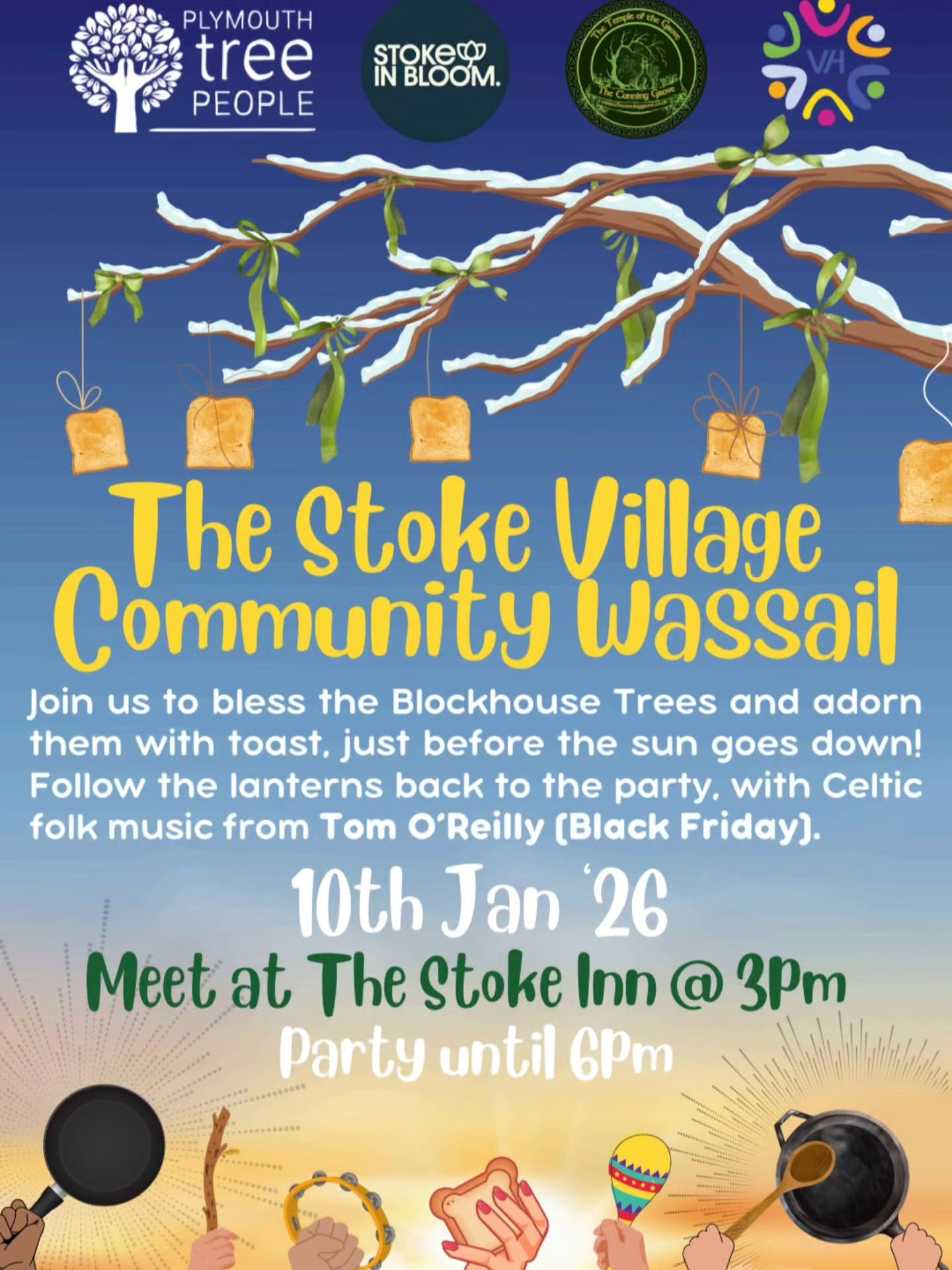 Good morning Wytches, come join the community wassail, really proud to be supporting this event.
@stoke_in_bloom
@plymouthtreepeople
@stokehub
Blessings of the Land Sea and the Sky ❤️❤️❤️❤️