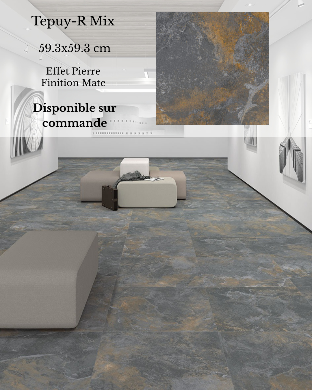 ✨ Laissez-vous séduire par le charme du Tepuy-R Mix, un carrelage au format 59,3 × 59,3 cm, sublimé par un effet pierre authentique, nuancer et une finition mate d’une douceur incomparable.
Disponible sur commande, il apporte caractère, sobriété et modernité à tous vos espaces.
#TepuyRMix #EffetPierre #CarrelageDesign #FinitionMate #DécorationIntérieure #AmbianceMinérale #StyleContemporain #Guadeloupe #Megimex