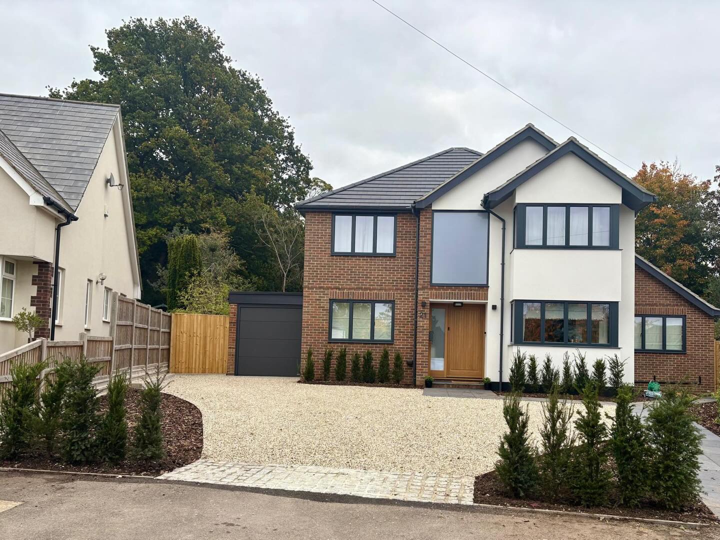 House we competed last year looking amazing now the customer has planted the flower beds looking absolutely stunning #alderson #building #new #happycustomer #house