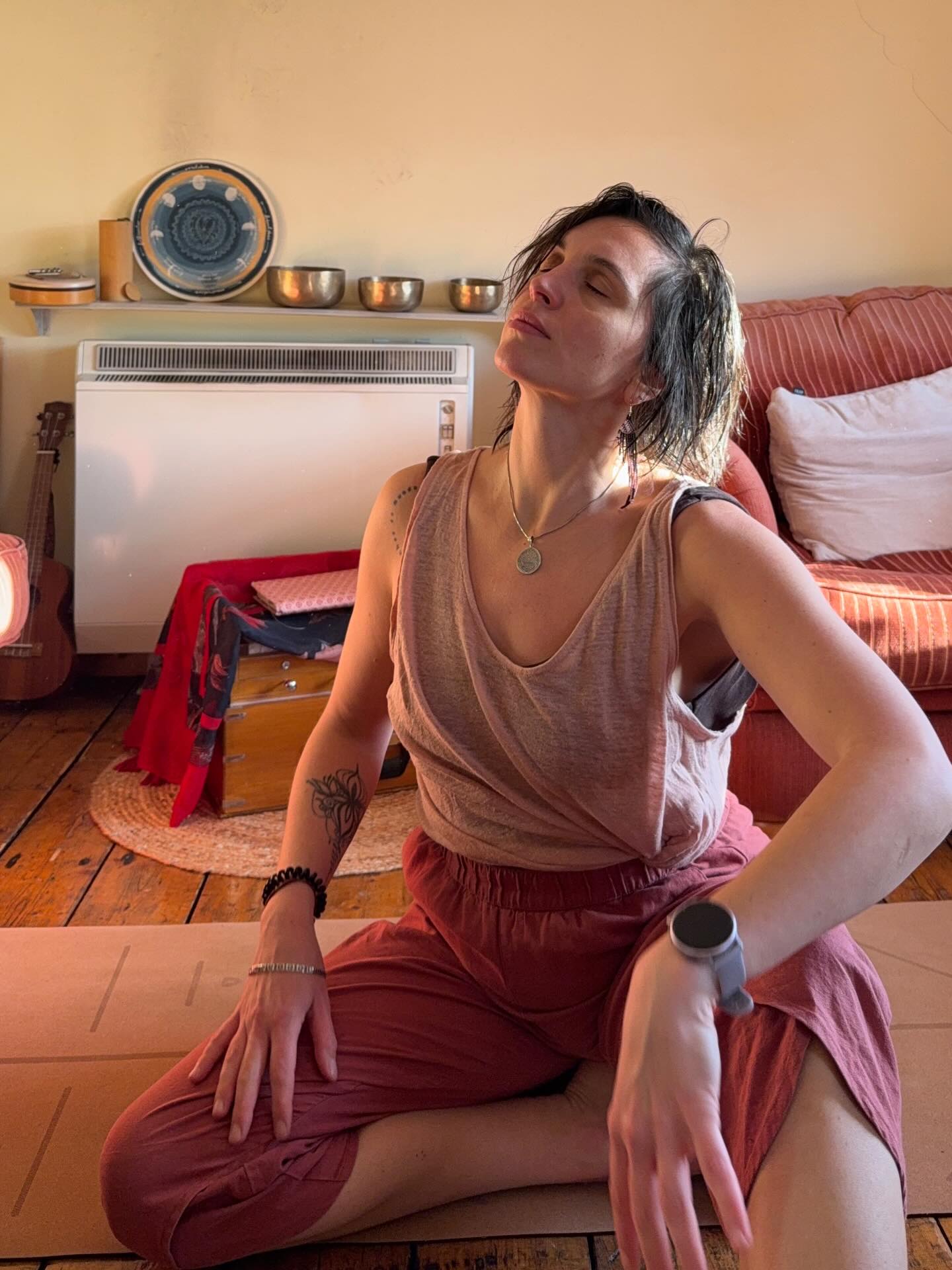 ~ Body as a microcosm of the macrocosm ~
We experience this life through the body. It’s through the body we feel, see, hear, taste, speak. There is a deep connection between one’s body and how it interacts with others, the environment, animals and all that is.
The body is a gateway to attune to the life force that is within ourselves. Our body mirrors the natural world. It is as incredible as the whole universe. Yet we often forget about this life force, that it is so close to us, so close we cannot see it.
When we practice to see this life force within ourselves, we awaken a great connection to something incredible powerful - the source of all things.
I have come back to this realisation many times - we human beings forget about our magnitude, and how aligning with the life force within ourselves can shift completely how we view the world.
I regularity experience moments of utter joy, clarity as well as deep sadness, anger and disappointment. To return to a simple truth that is - you are a microcosm of the macrocosm- is quite a reassurance that you have all you need to move through whatever you are going through.
And the body is a gateway. When I prayed this morning, a stream of energy moved through the body - a spark of belief, a homecoming. The body experiences the physical, mental, emotional and spiritual. To turn towards it is an act of listening.
How do you relate to your body? How do you return to this unchanging force that lives within you?
X
Anna
#body #gateway #yoga #union #somatic #essence #prayer