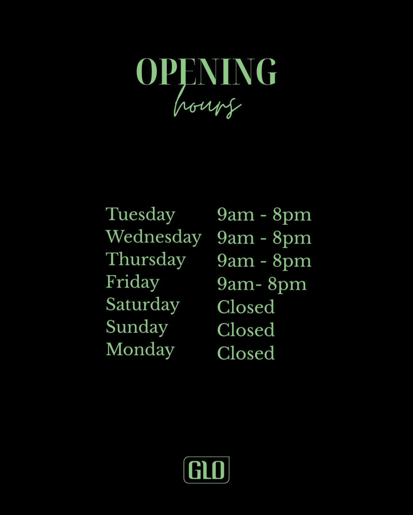 Weekdays just got an upgrade ✨
We are now open Tuesday-Friday | 9am - 8pm
See you in the chair! 💇🏼♀️
#glohairdressing