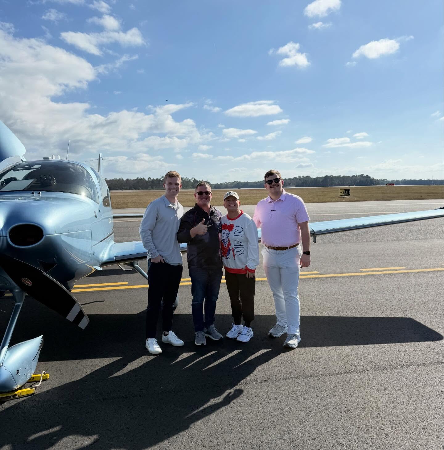 Our first medical mission of the year 🤍✈️
We were honored to transport Mrs. Tracey and her husband, Daryl, from Oxford, Mississippi to the Mayo Clinic in Jacksonville, Florida for sarcoma cancer treatment.
If you’d like to support missions like these or know someone who may benefit from missions like ours visit www.propsforapurpose.org where you can find links to support or submit a flight request.
None of this is possible without the incredible supporters who believe in our mission and make flights like this happen. Thank you for helping us deliver hope when it matters most. #soaringtoserve #wingsandfeetofjesus